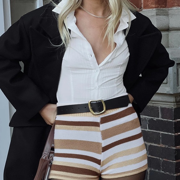 NWT! Princess Polly Herreria Stripe Shorts L/XL - Picture 6 of 13